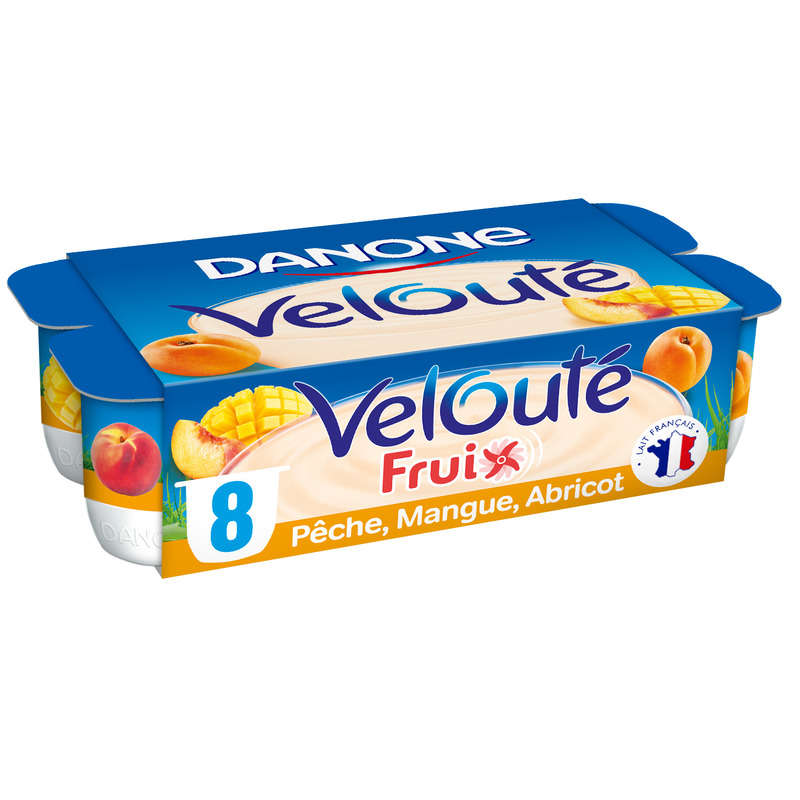 Danone Velouté fruix stirred yellow fruit yogurt 8x125g