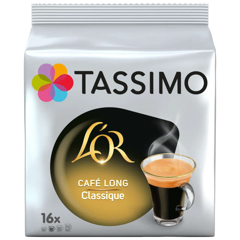 Tassimo L'Or Café Long Classique x16 dosettes 104g Tassimo L'Or Café Long Classique x16 dosettes 104g