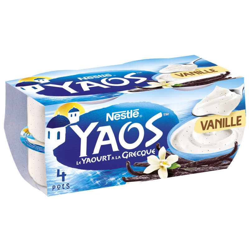 Yaos yaourt à la grecque vanille 4x125g Yaos yaourt à la grecque vanille 4x125g
