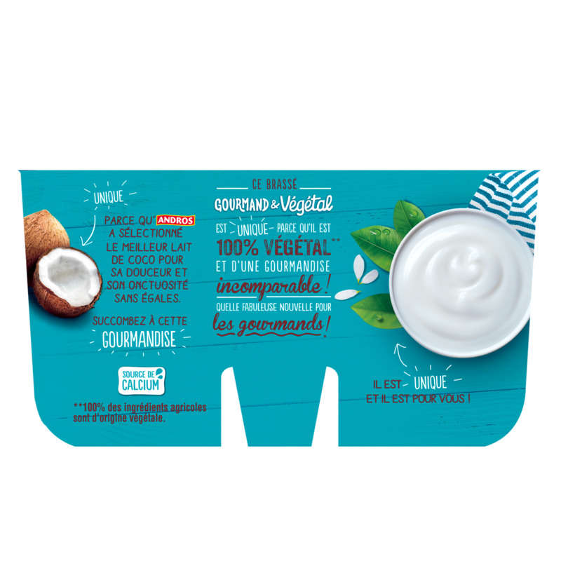 Andros Vegetable Yogurt with Coconut Milk 400G