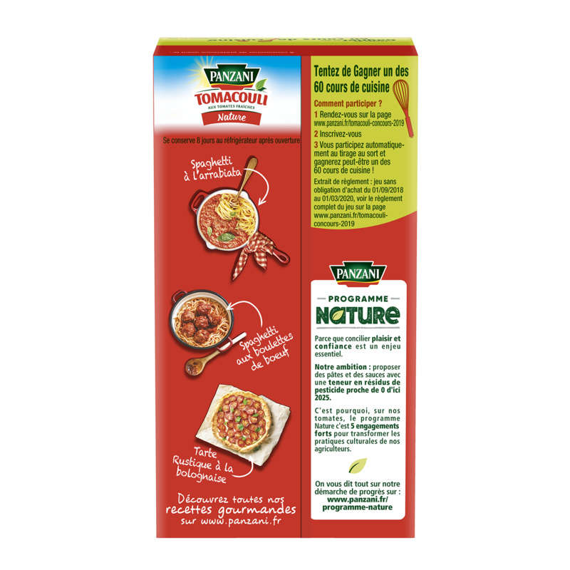 Panzani plain tomacouli sauce 500g