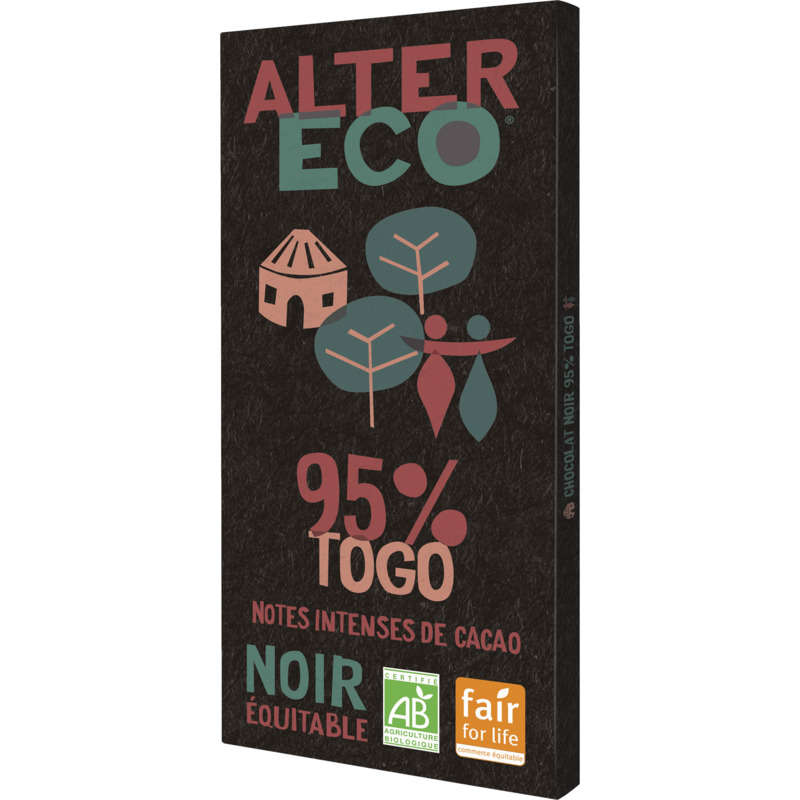 Alter Eco Dark Chocolate Togo 95% Organic 90G