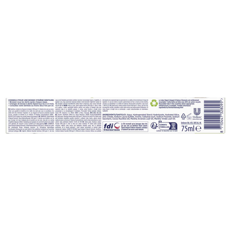 Signal Toothpaste Integral 8 Nature Elements Coconut Whiteness 75Ml