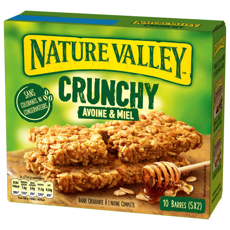 Nature Valley Barre De Céréales Crunchy Avoine & Miel 5X42G Nature Valley Barre De Céréales Crunchy Avoine & Miel 5X42G