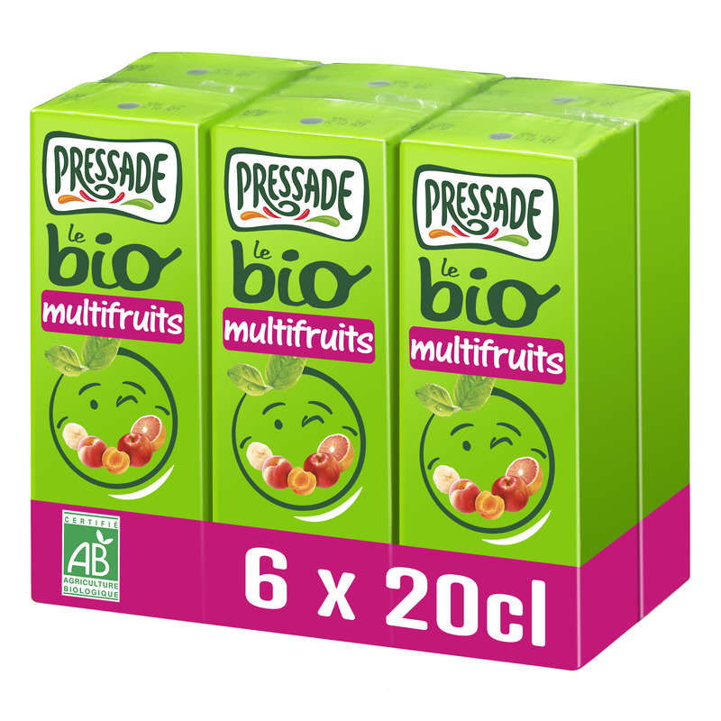 Pressade néctar multifruits bio le pack de 6x20cl Pressade néctar multifruits bio le pack de 6x20cl