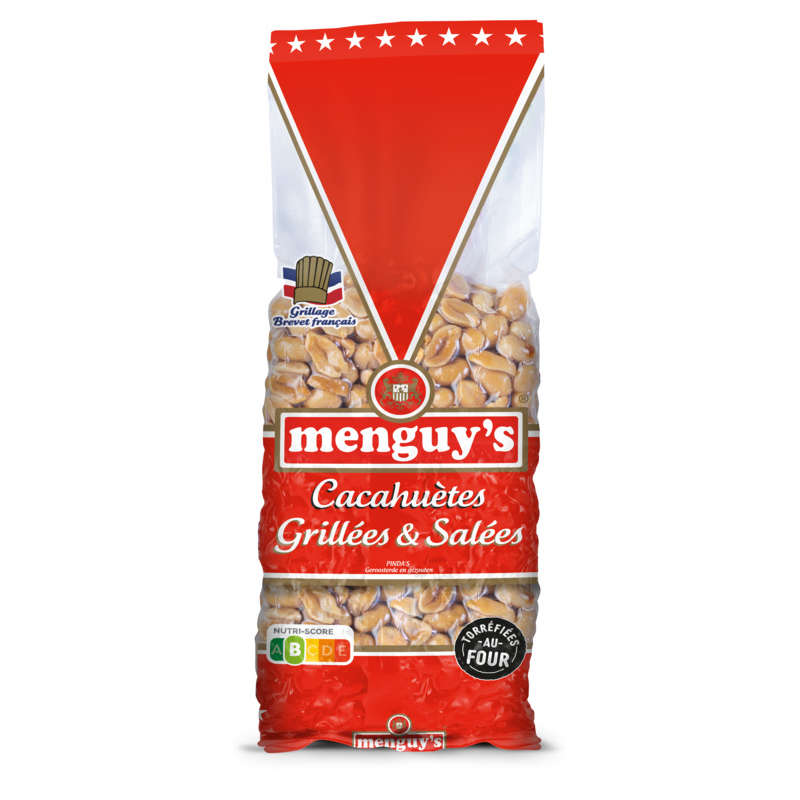 Menguy's roasted and salted peanuts 400g bag