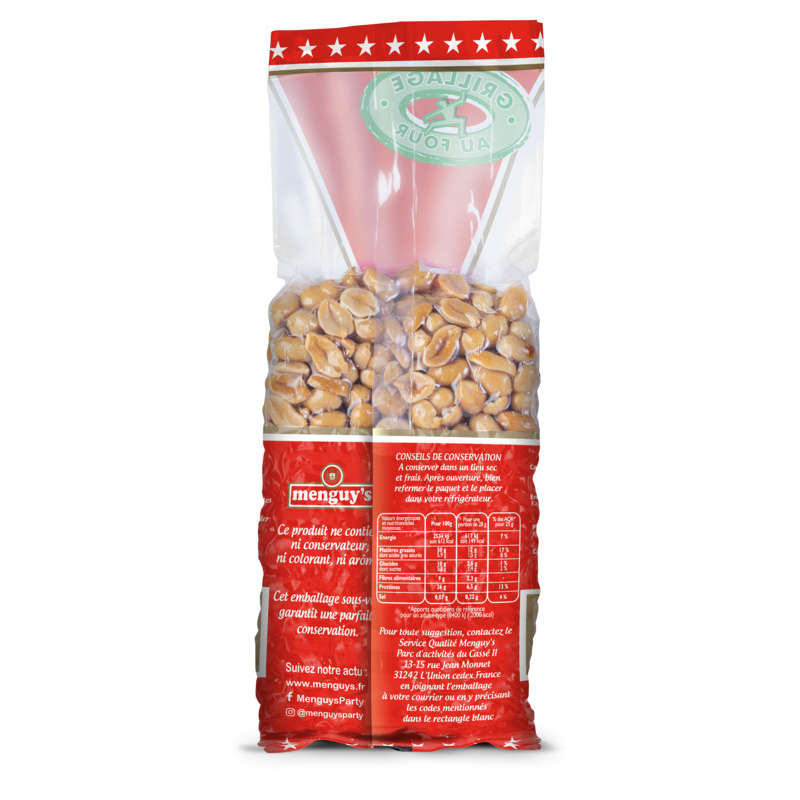 Menguy's roasted and salted peanuts 400g bag