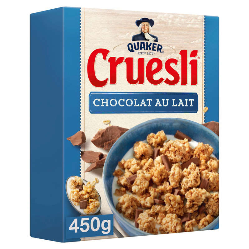 Quaker Cruesli Céréales Chocolat Au Lait 450 G Quaker Cruesli Céréales Chocolat Au Lait 450 G