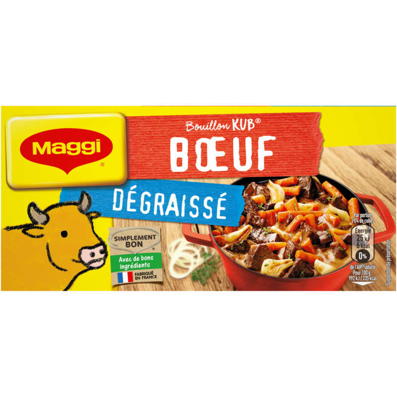 Maggi Bouillon KUB Bœuf Dégraissé x12 cubes - 120g