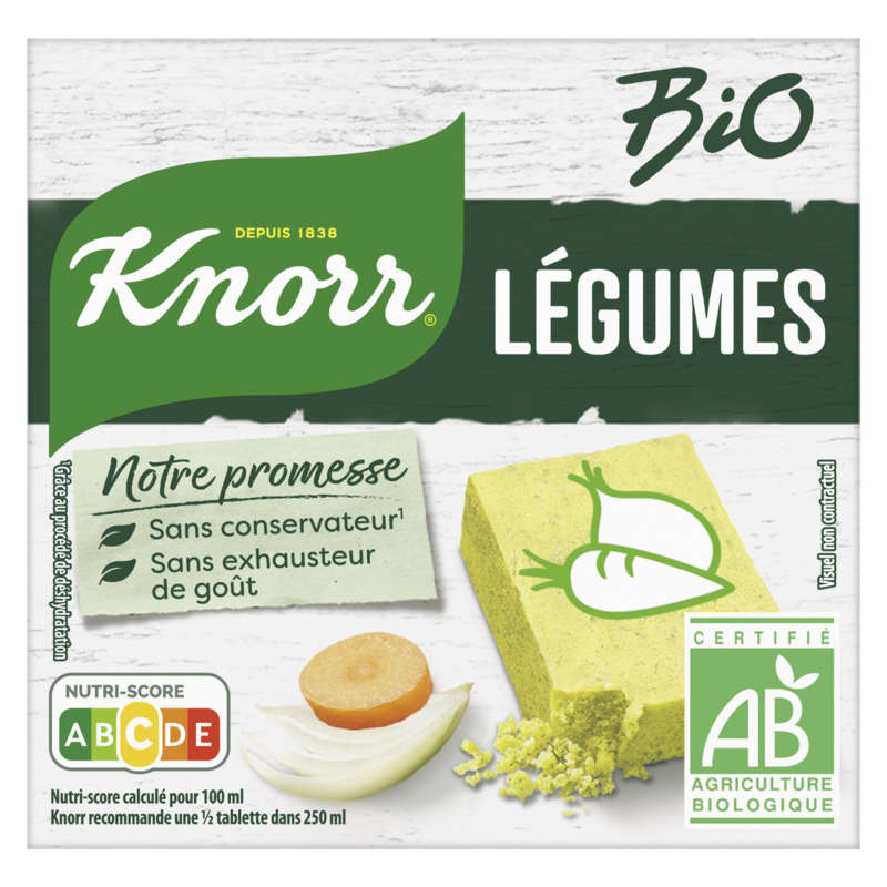 Knorr Organic Vegetable Flavored Bouillon 6 Cubes 60g Knorr Organic Vegetable Flavored Bouillon 6 Cubes 60g