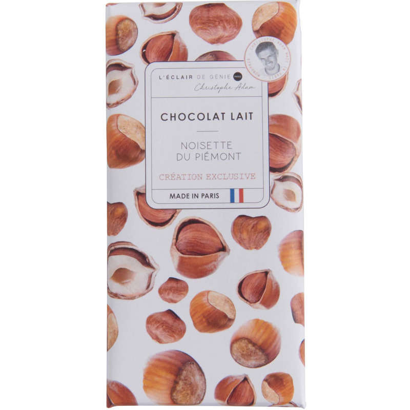 L'éclair de Génie Milk chocolate with Piedmont hazelnut praline 90g L'éclair de Génie Milk chocolate with Piedmont hazelnut praline 90g
