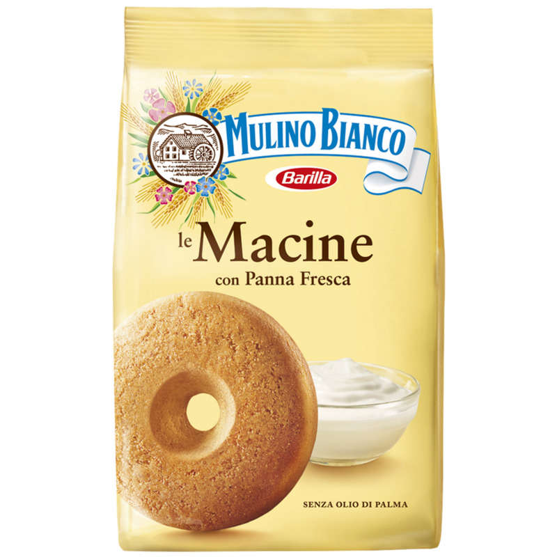 Mulino Bianco Biscuits Macine Con Panna Fresca 350G Mulino Bianco Biscuits Macine Con Panna Fresca 350G