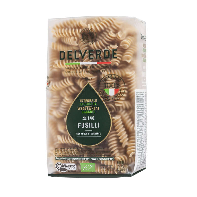 Delverde Fusilli N°146, Whole Wheat, Organic 500G