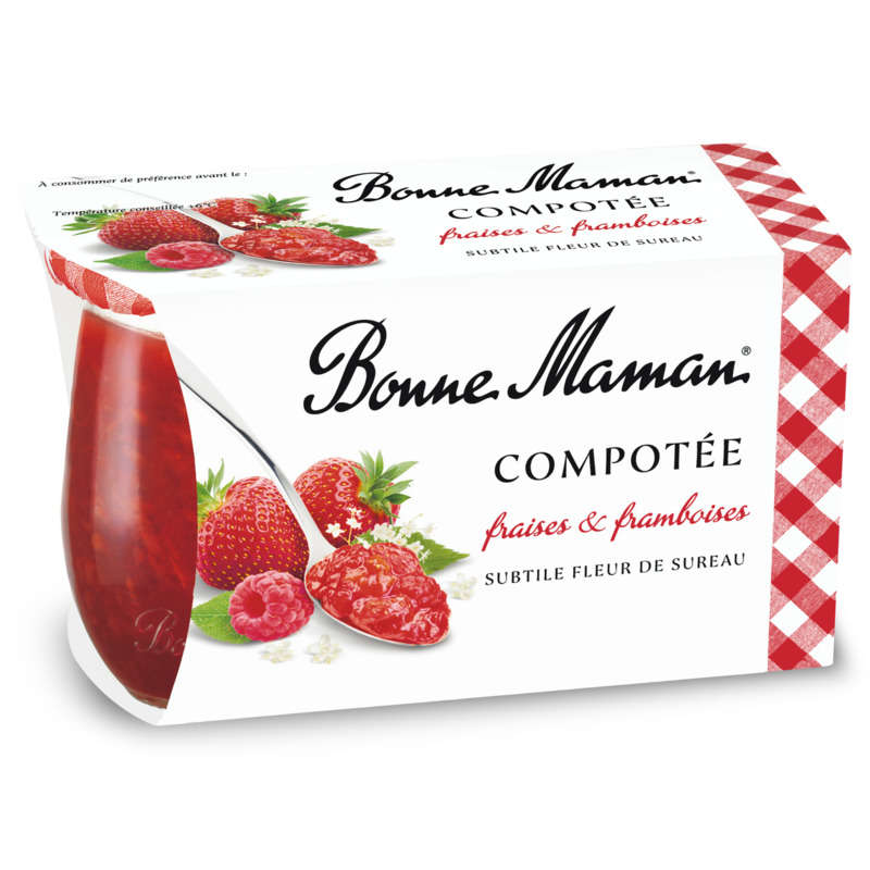 Bonne Maman strawberry and raspberry compote 2x130g