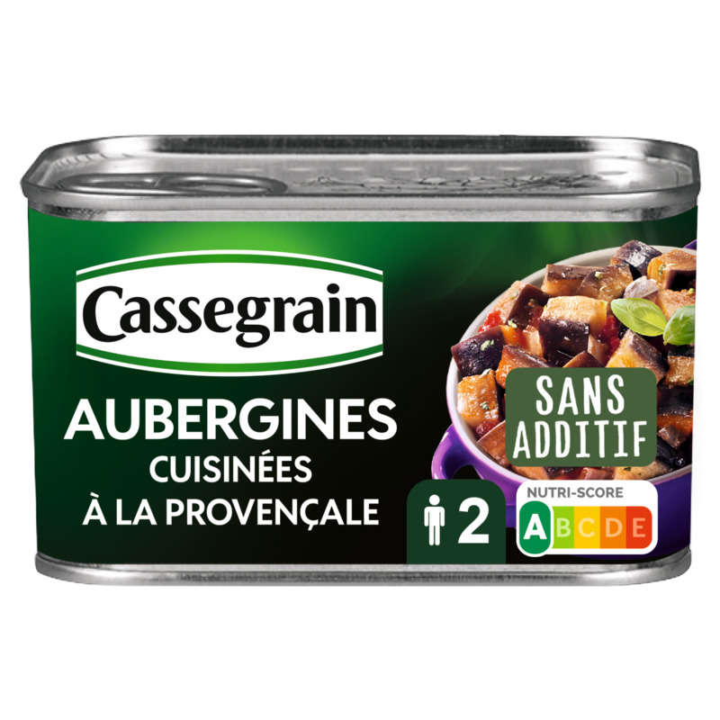 Cassegrain aubergines cooked Provençal style with extra virgin olive oil 375g