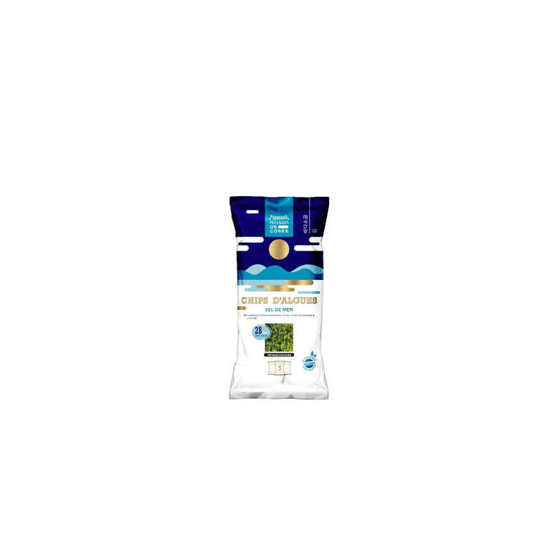 Chips d'Algues au Sel de Mer x3 sachet 15g Chips d'Algues au Sel de Mer x3 sachet 15g