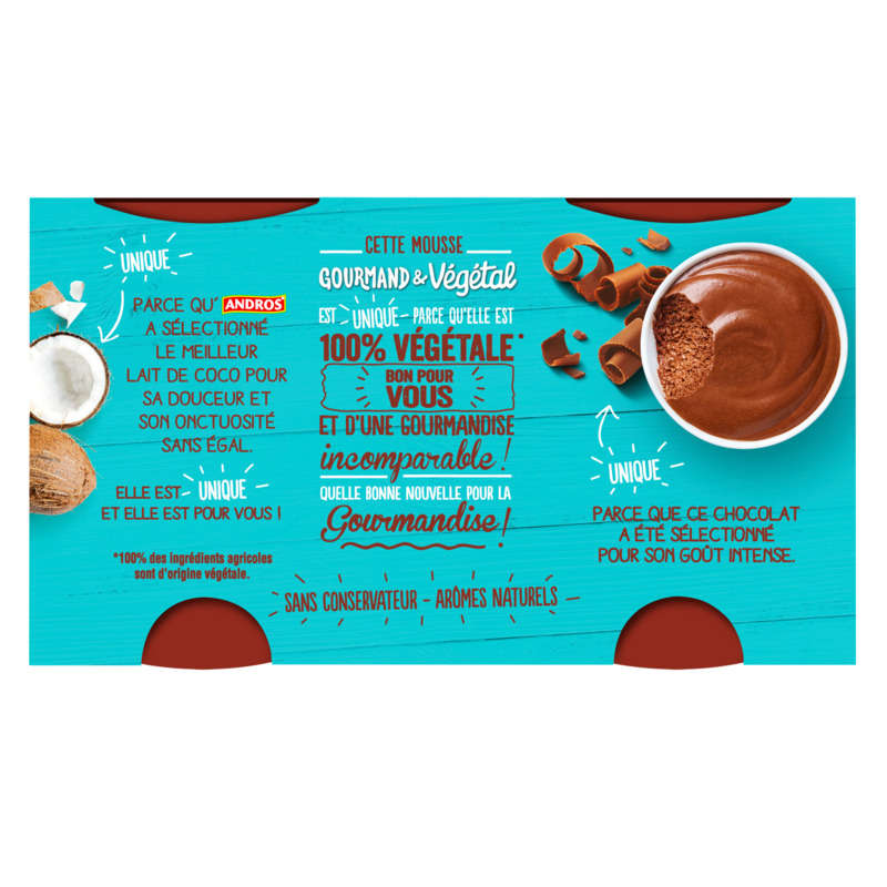 Andros Gourmand Coconut Milk Chocolate Mousse 220g