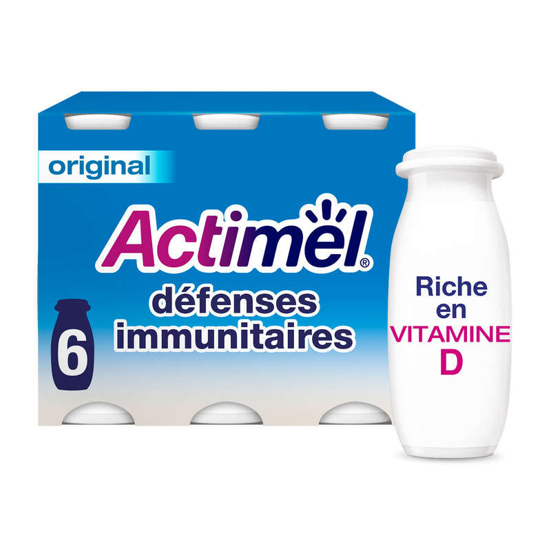 Actimel natural drinking yogurt 6x100g