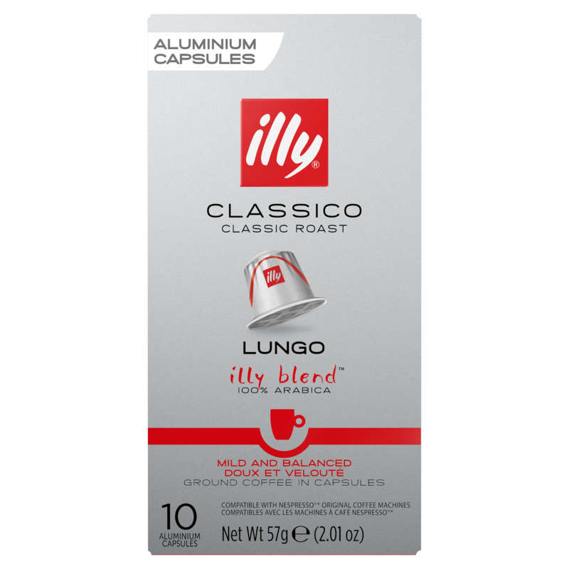 Illy Café Espresso Lungo 100% Arabica x10 capsules 57g Illy Café Espresso Lungo 100% Arabica x10 capsules 57g