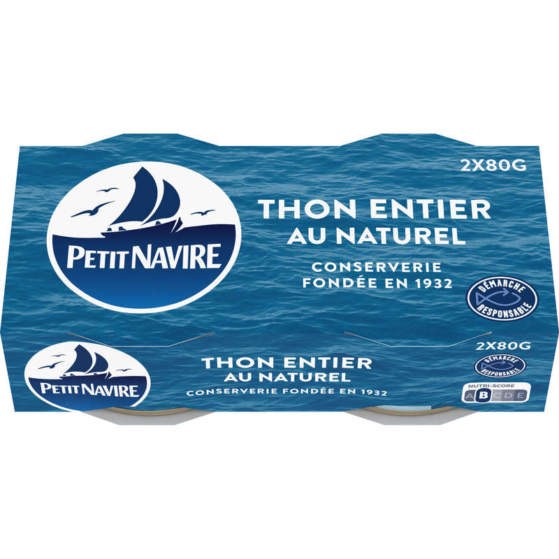 Petit Navire Whole Albacore Tuna in Natural 2x56g