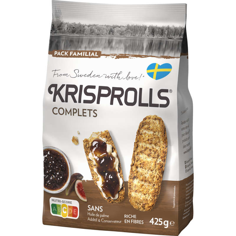 Krisprolls Petits Pains Suédois Complets 425G Krisprolls Petits Pains Suédois Complets 425G
