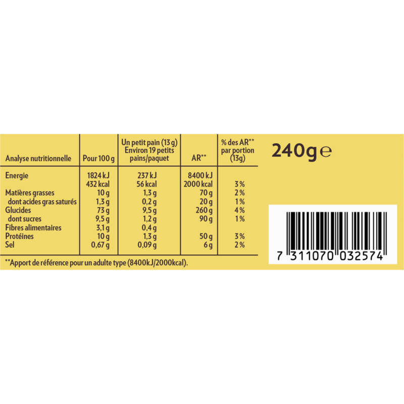 Krisprolls Golden Bread Rolls 240g