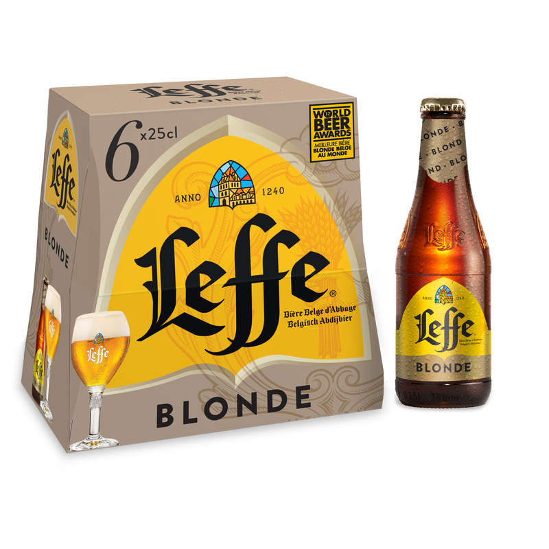 Leffe blonde beer 6x25 cl pack