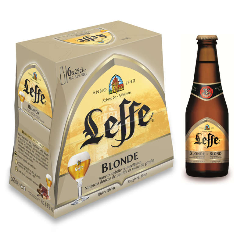 Leffe blonde beer 6x25 cl pack
