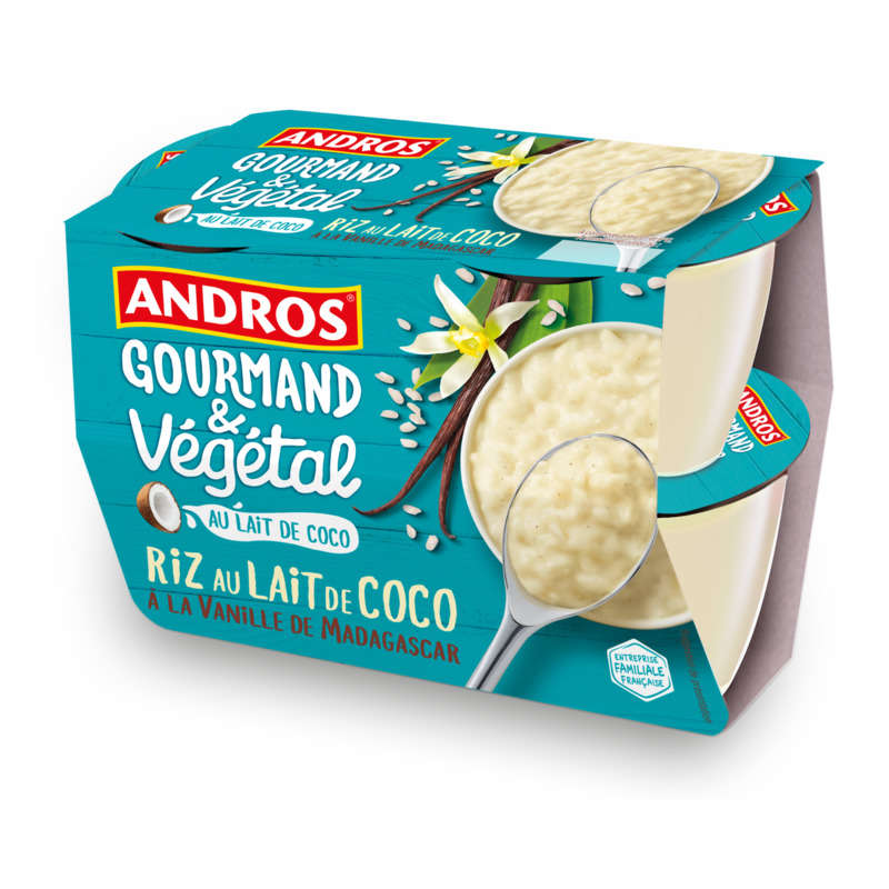 Andros Rice Pudding Coconut Milk Vanilla Vegetal 400G