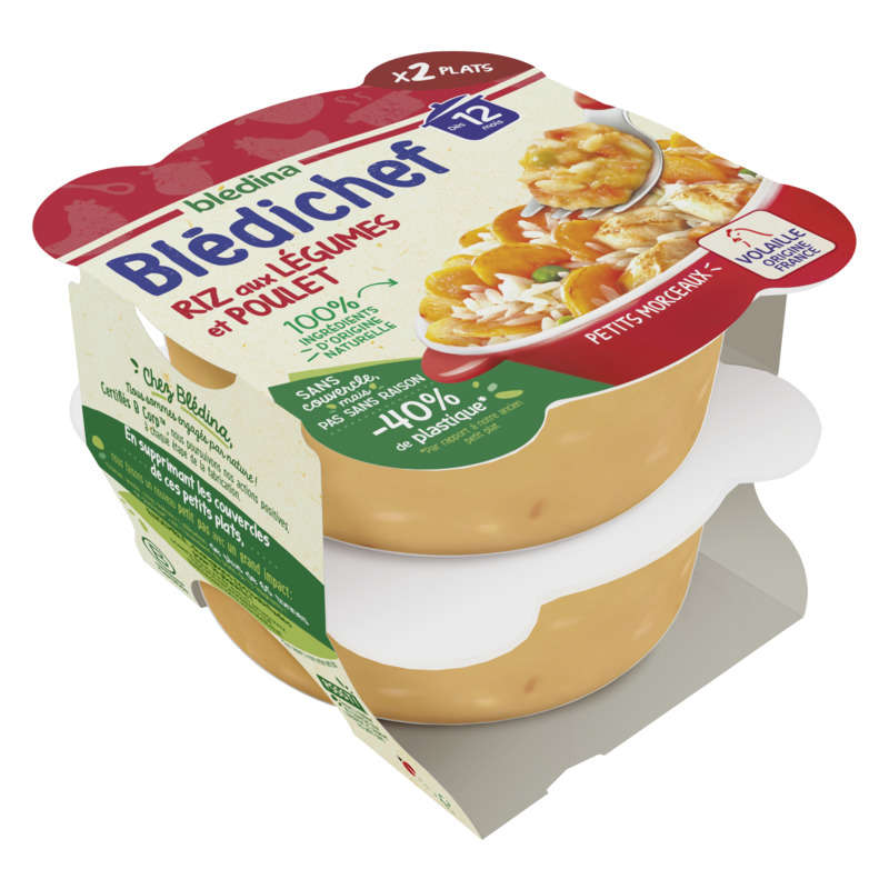 Blédina bledichef rice dish with vegetables and chicken from 12 months 2x230g