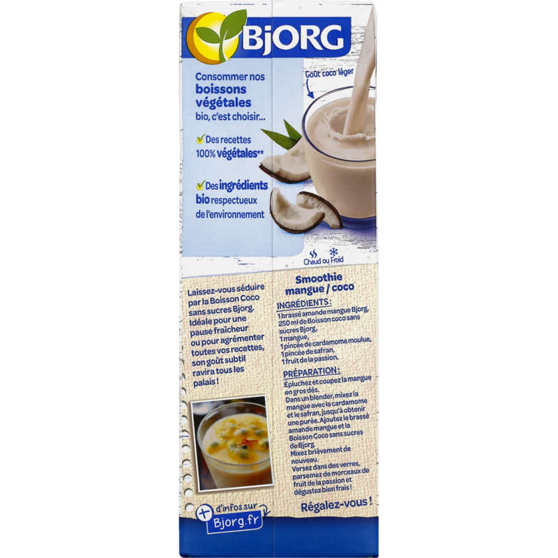 Bjorg Boisson Coco Sans Sucres Bio 1l Bjorg Boisson Coco Sans Sucres Bio 1l
