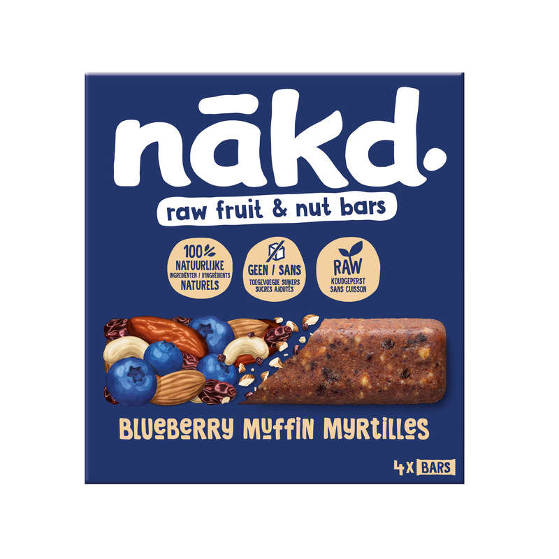 NAKD BlueBerry Muffin Myrtille 4x35g NAKD BlueBerry Muffin Myrtille 4x35g