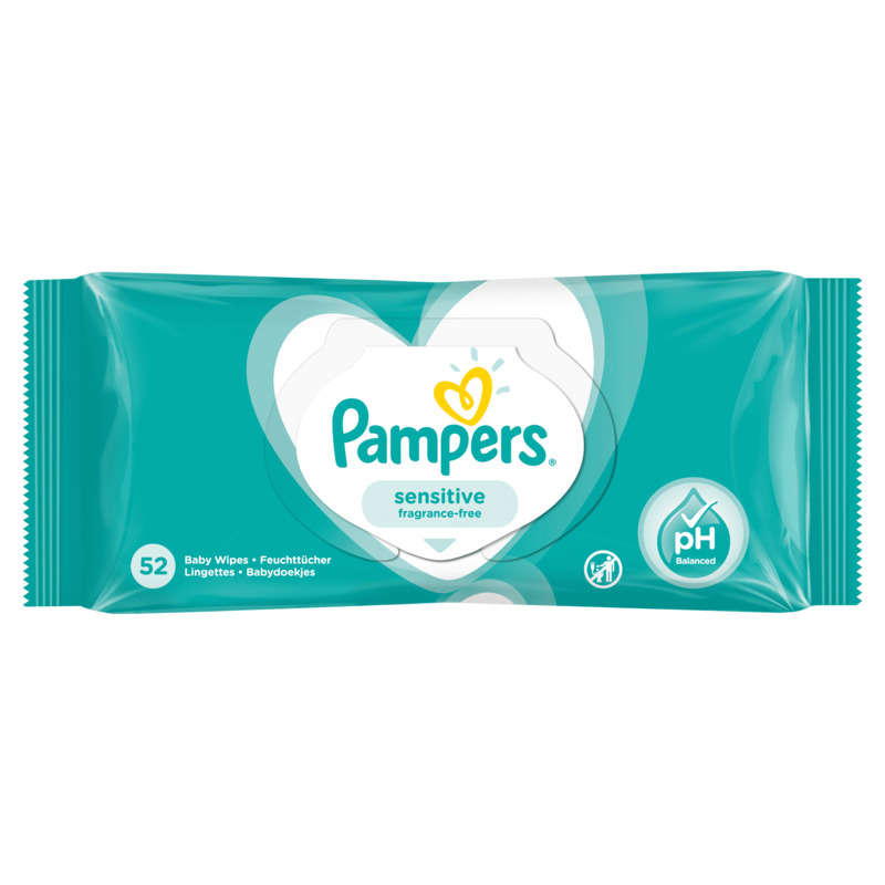 Pampers Sensitive Lingettes Bébé 52 Lingettes Pampers Sensitive Lingettes Bébé 52 Lingettes