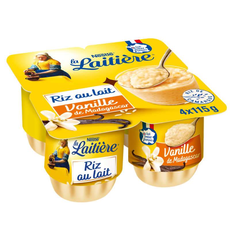 LA LAITIERE Riz au lait vanille 4 x 115g LA LAITIERE Riz au lait vanille 4 x 115g