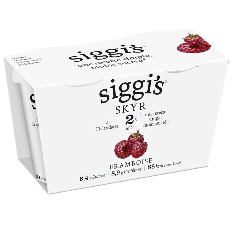 SIGGI'S Skyr Yogurts 2% Mframboise 2 x 140g