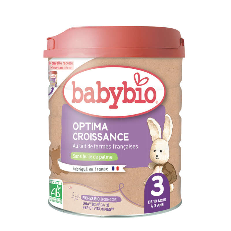 Babybio Optima Croissance 3 Lait en poudre de 10 mois à 3 ans 800g Babybio Optima Croissance 3 Lait en poudre de 10 mois à 3 ans 800g