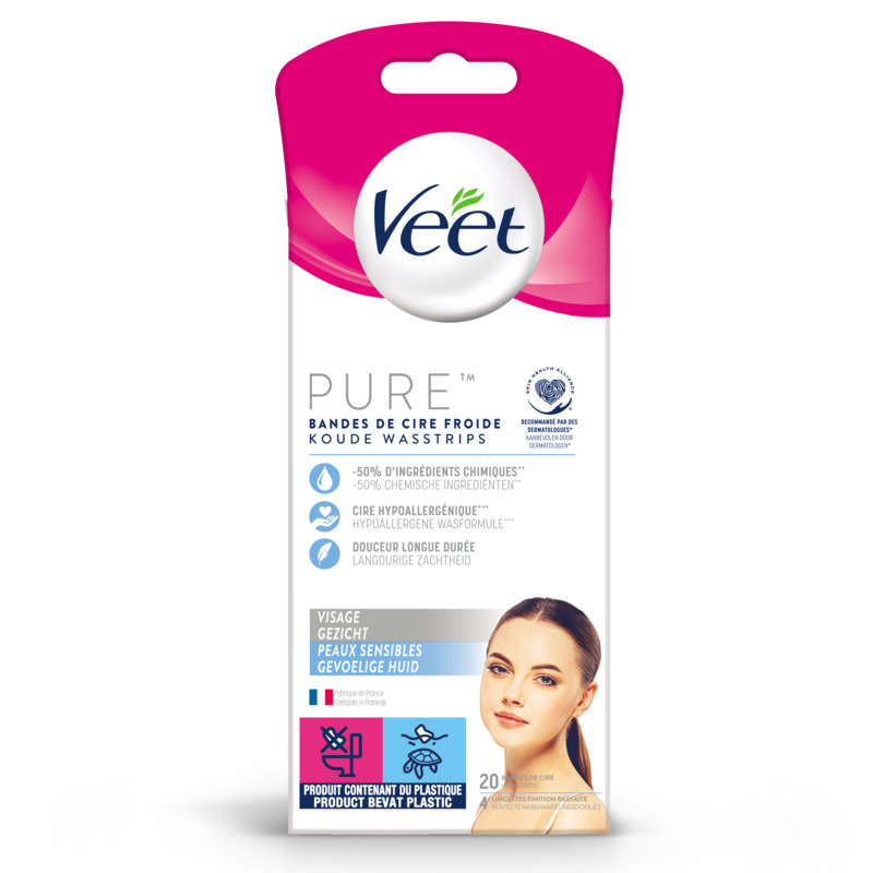 Veet Minima Face Wax Strips X20 20 X