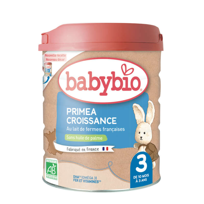 Babybio Lait Croissance Priméa 3 dès 10 mois 800g Babybio Lait Croissance Priméa 3 dès 10 mois 800g
