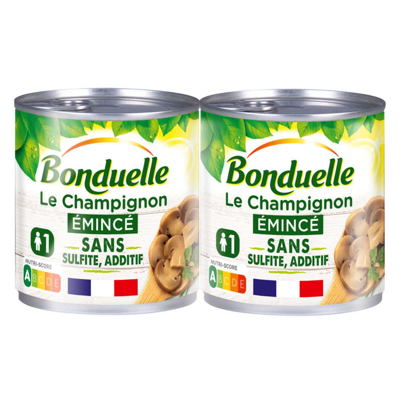Bonduelle Sliced Mushrooms Without Sulfite 2 X 115G