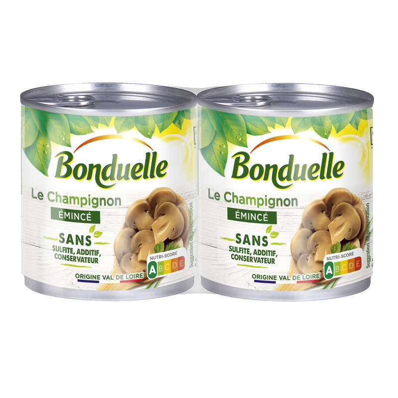 Bonduelle Sliced Mushrooms Without Sulfite 2 X 115G
