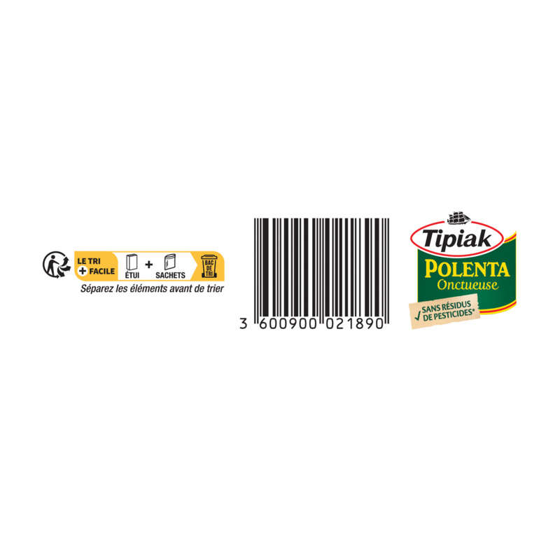 Tipiak Creamy Polenta, Ready in 3 Minutes, 4 X 100G