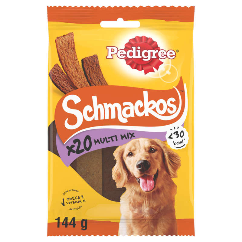 Pedigree Schmackos Friandises pour chien x20 144g Pedigree Schmackos Friandises pour chien x20 144g