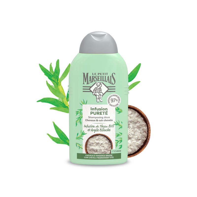 Le Petit Marseillais Organic Thyme and White Clay Infusion Shampoo 250ml