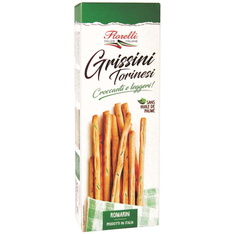 Florelli Gressins Torinesi au Romarin 125g Florelli Gressins Torinesi au Romarin 125g