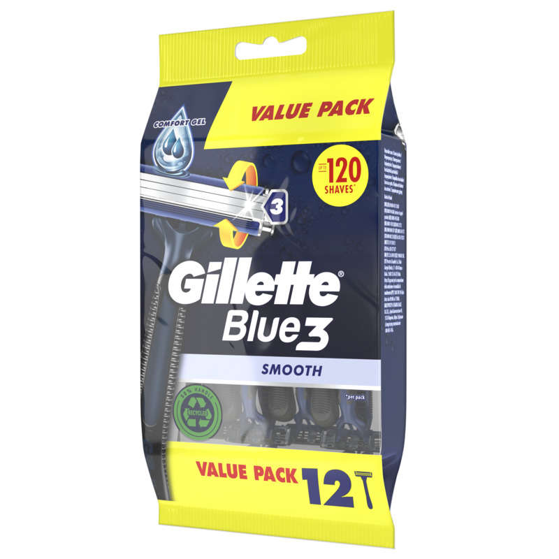 Gillette Blue3 Smooth X12 Disposable Razors