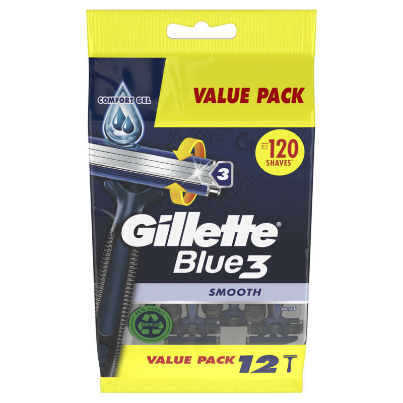 Gillette Blue3 Smooth X12 Disposable Razors