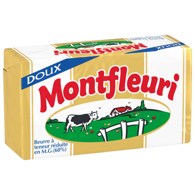 Montfleuri Beurre Doux Avec 60% De Matières Grasses 250G Montfleuri Beurre Doux Avec 60% De Matières Grasses 250G