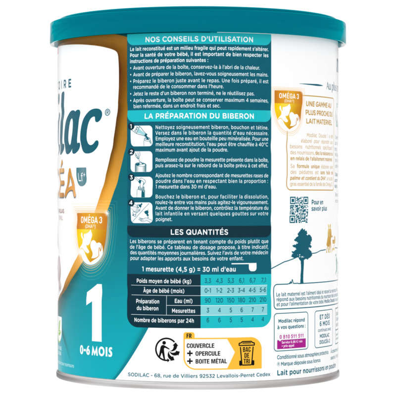 Modilac Baby Milk Powder 1st Age 0-6 Months Doucéa Box 820g