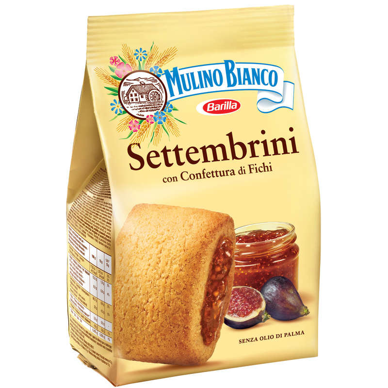 Mulino Bianco Settembrini Biscuits fourrés aux Figues 250g Mulino Bianco Settembrini Biscuits fourrés aux Figues 250g