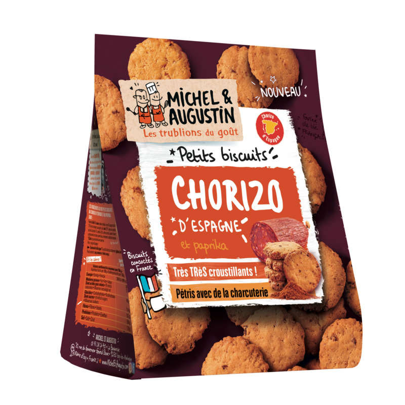 Michel et Augustin Petits Biscuits Chorizo 90g Michel et Augustin Petits Biscuits Chorizo 90g